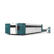 2020 NOUVEAU SUOER Large grande machine de coupe laser à fibre à double table avec couverture 4000W - 15 kW avec plate-forme d&#39;échange